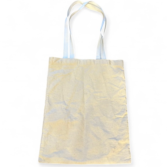 Outdoor Voices Cream Tote with Blue Text - Picture 2 of 2